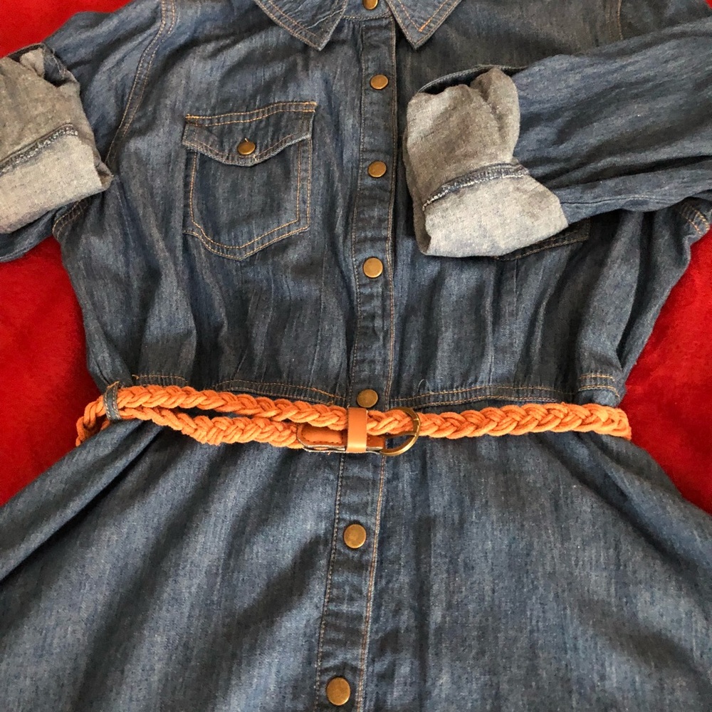 Denim shirt dress